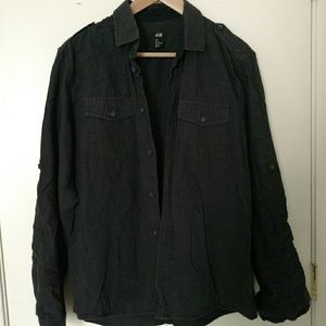 black button down shirt